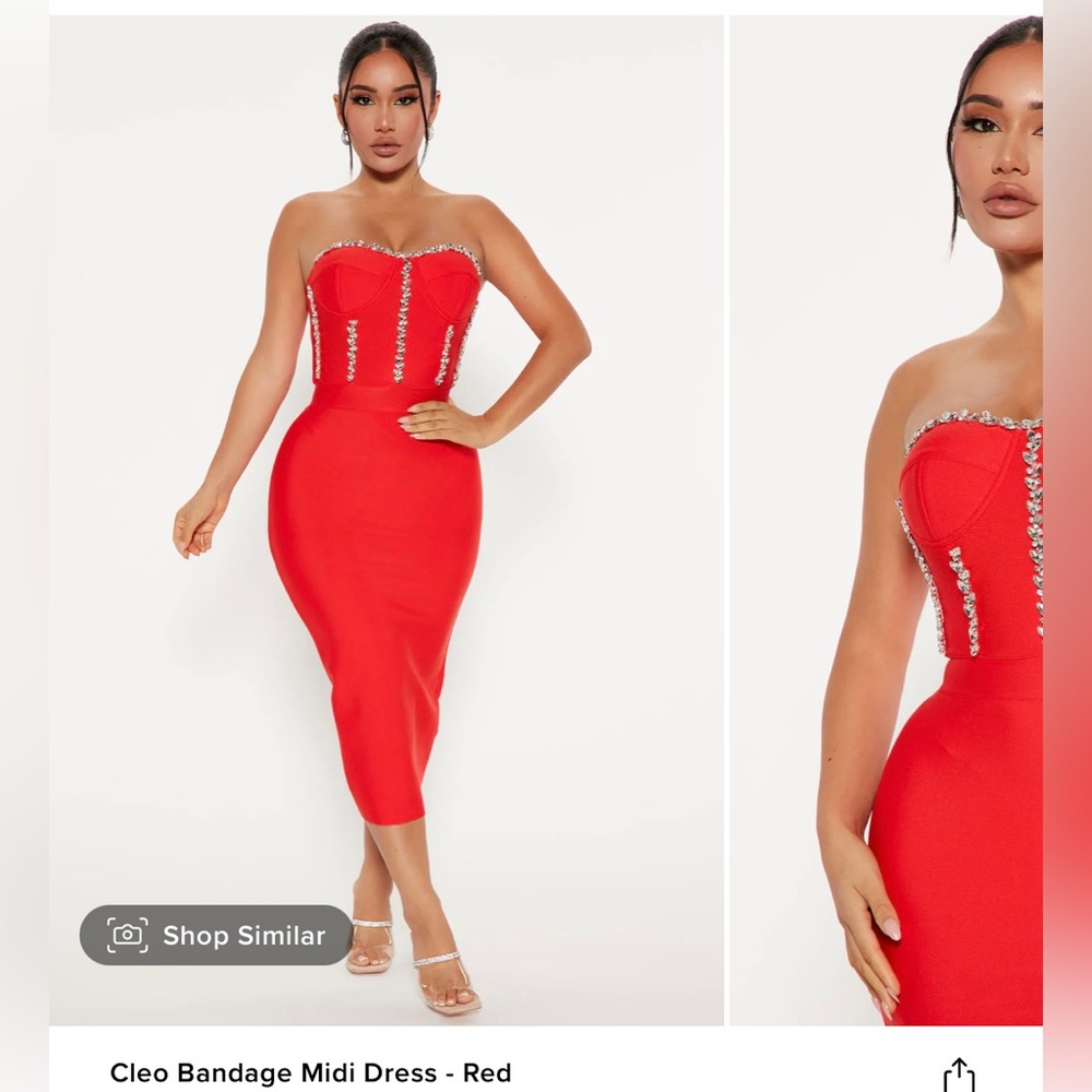 Cleo Bandage Midi Dress Fashion Nova